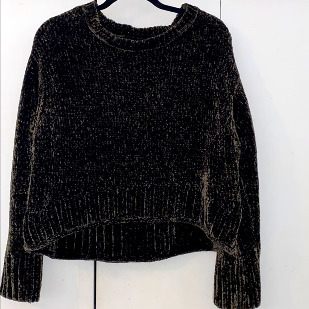 Zara Chenille Crop Sweater